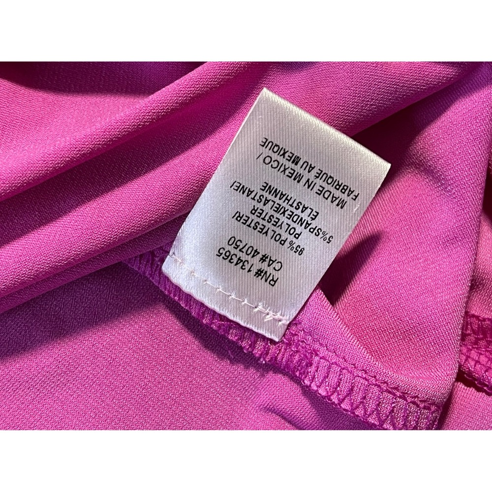 David Meister Womens Sleeveless Drape Neck Blouse 3X Pink Asymmetric Stretch - Picture 5 of 8